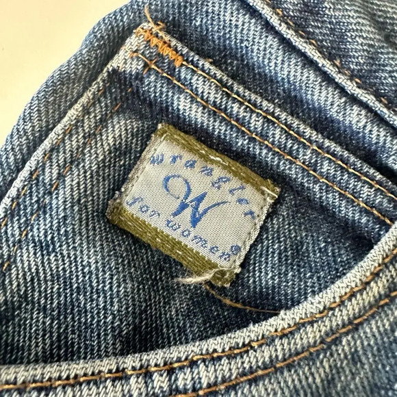 Vintage Wrangler High Rise Jeans Shorts Women's 10 Blue Denim Western Festival - Picture 4 of 6